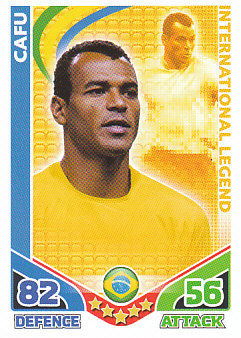 Cafu Brazil 2010 World Cup Match Attax International Legends #IL